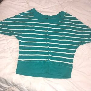 💚teal and white striped shirt💚
